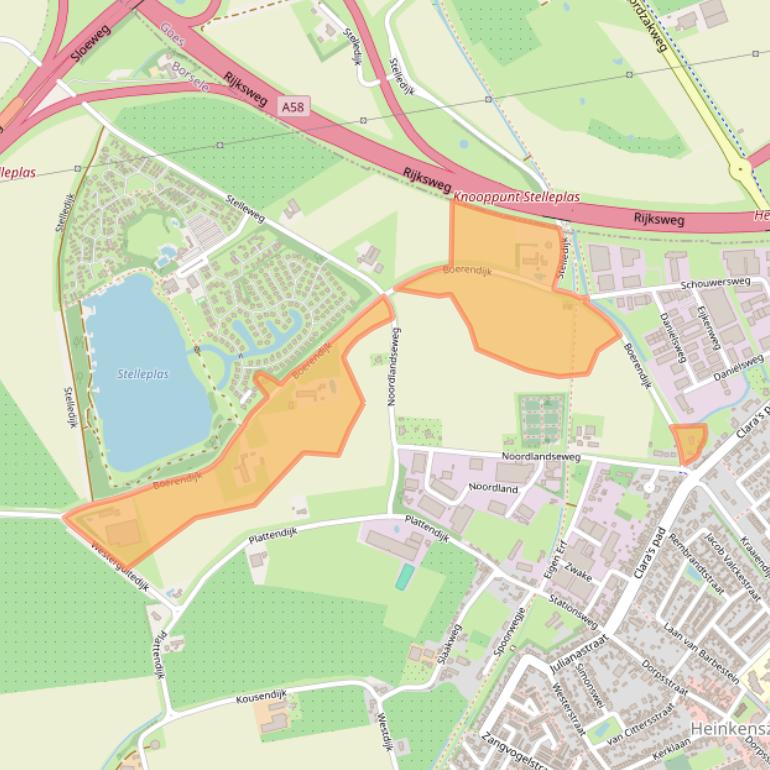 Kaart van postcodegebied 4451RK.