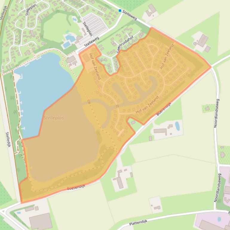 Kaart van postcodegebied 4451RS.