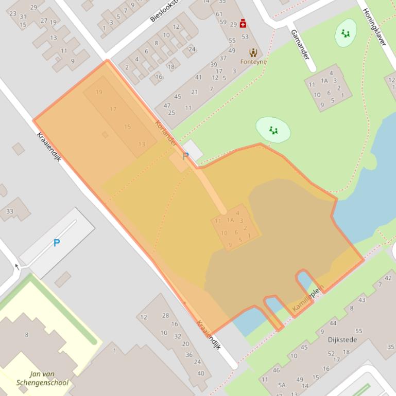 Kaart van postcodegebied 4451TA.