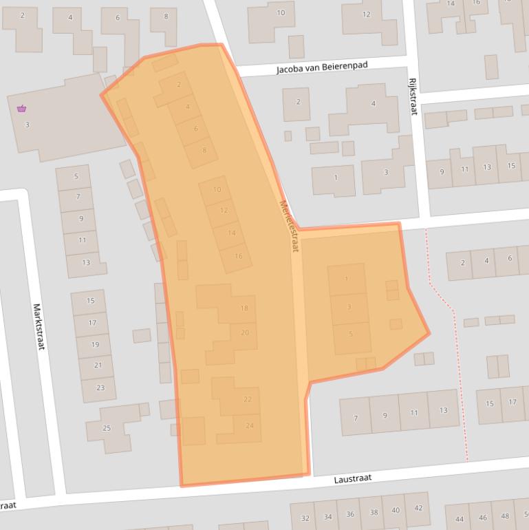 Kaart van postcodegebied 4453AM.