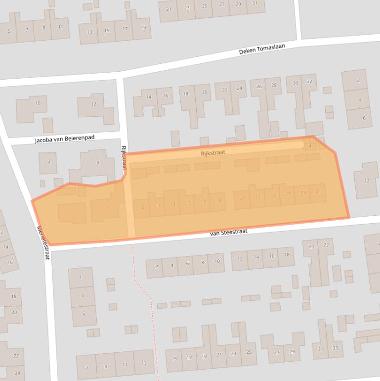 Kaart van postcodegebied 4453AP.