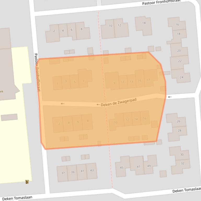 Kaart van postcodegebied 4453BD.