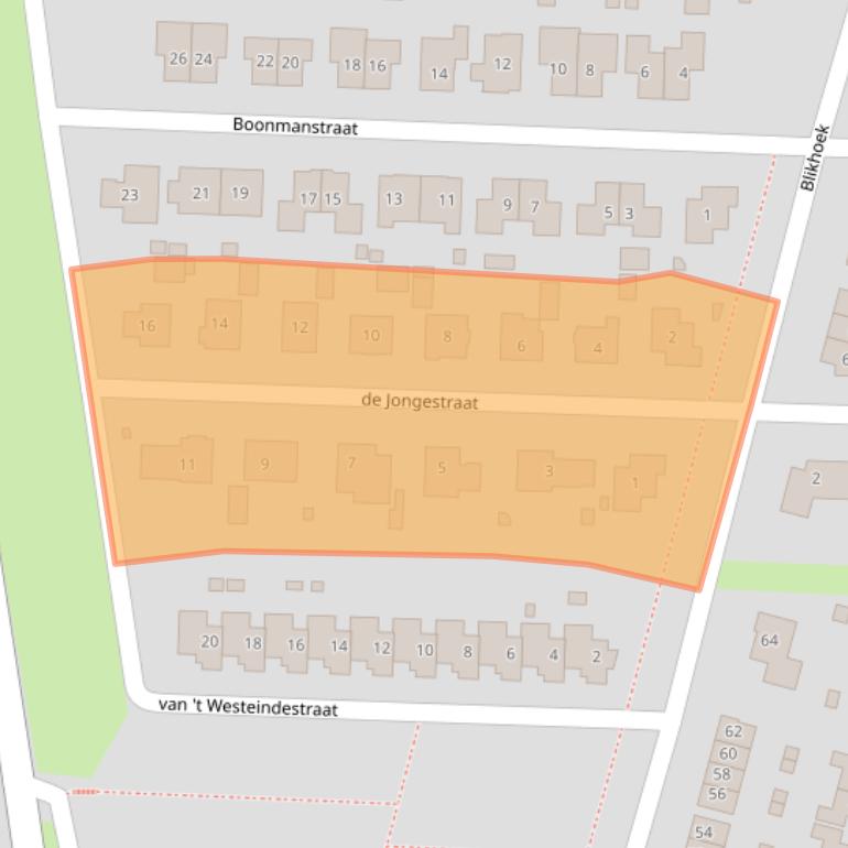 Kaart van postcodegebied 4453BP.