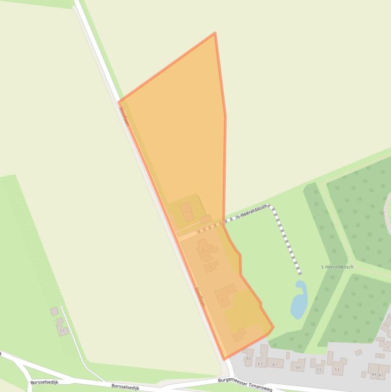 Kaart van postcodegebied 4453CT.