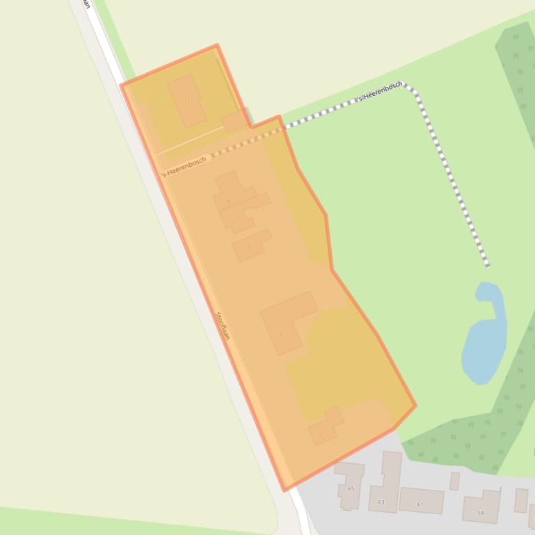 Kaart van postcodegebied 4453CW.