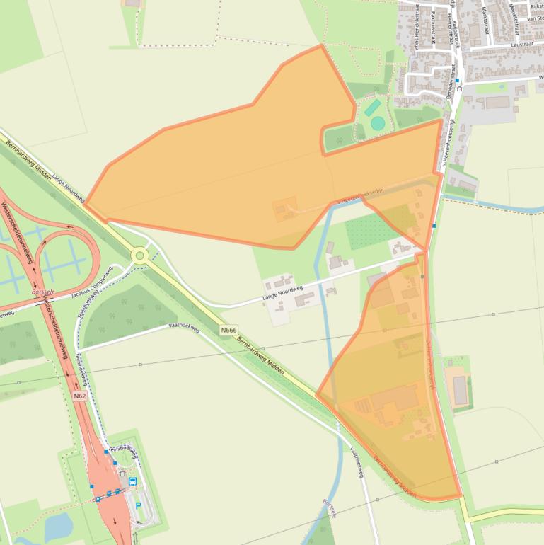 Kaart van postcodegebied 4453RB.