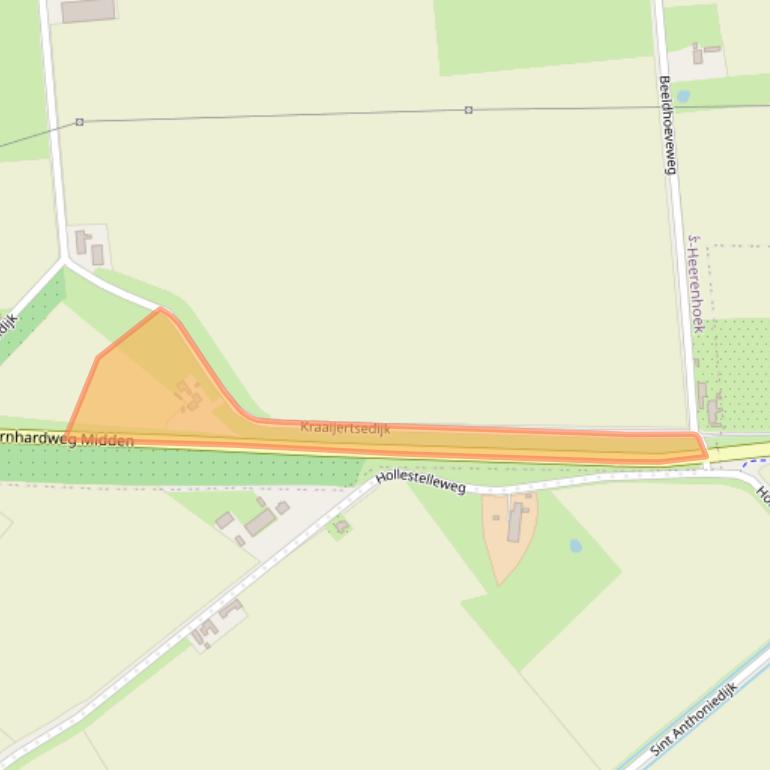 Kaart van postcodegebied 4453TC.