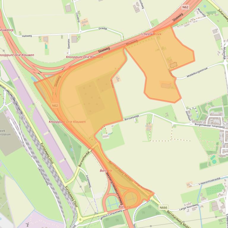 Kaart van postcodegebied 4453VB.