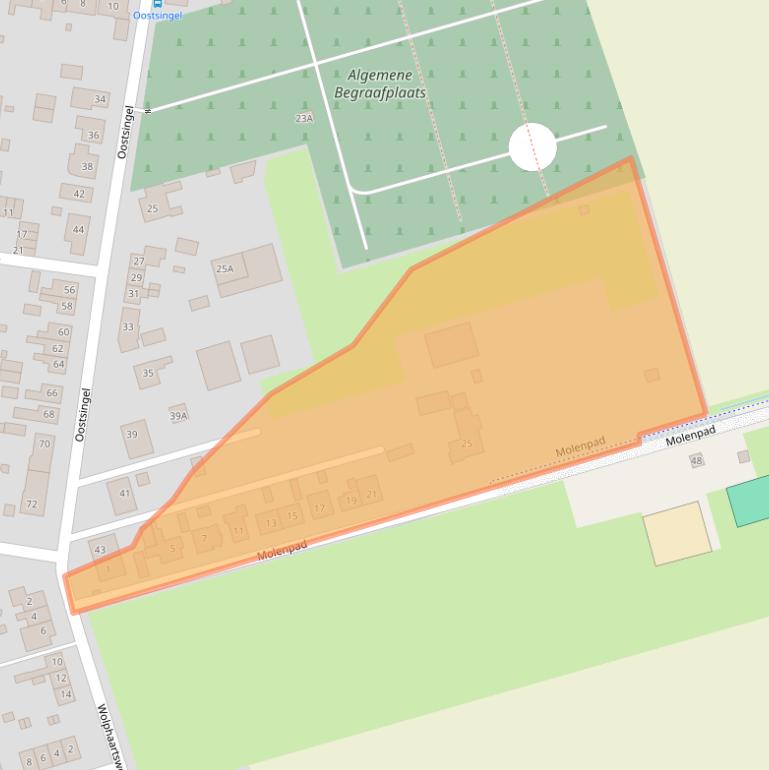 Kaart van postcodegebied 4454BC.