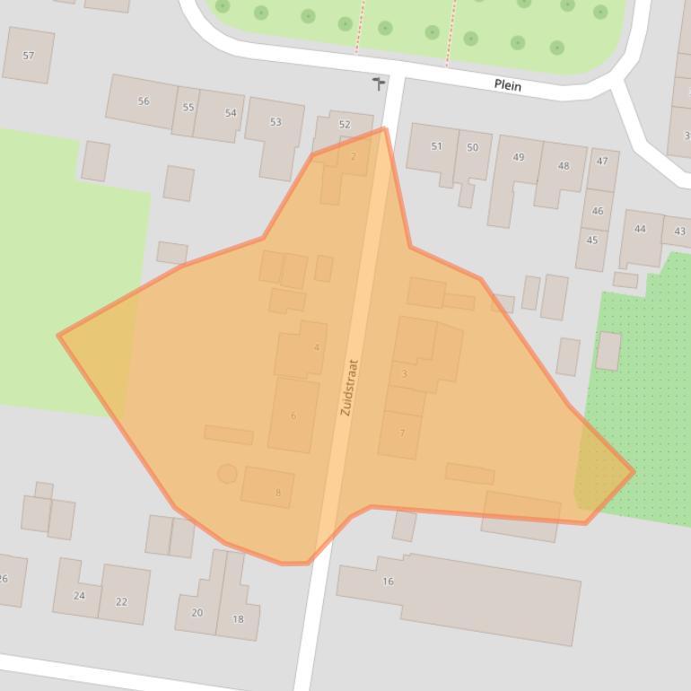 Kaart van postcodegebied 4454BE.