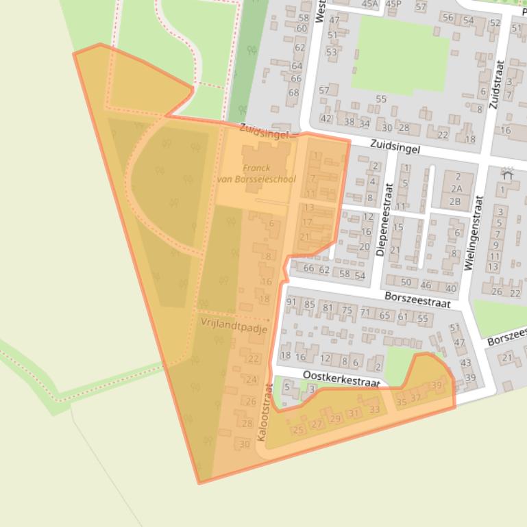 Kaart van postcodegebied 4454BH.