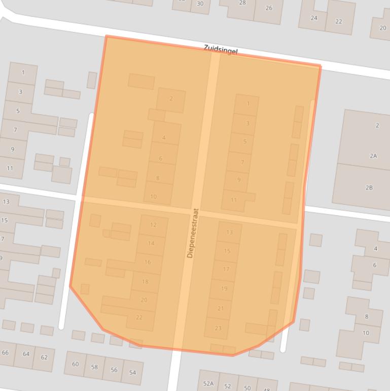 Kaart van postcodegebied 4454BJ.