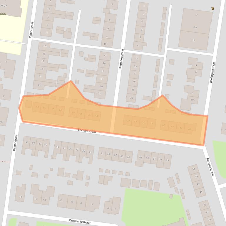 Kaart van postcodegebied 4454BV.
