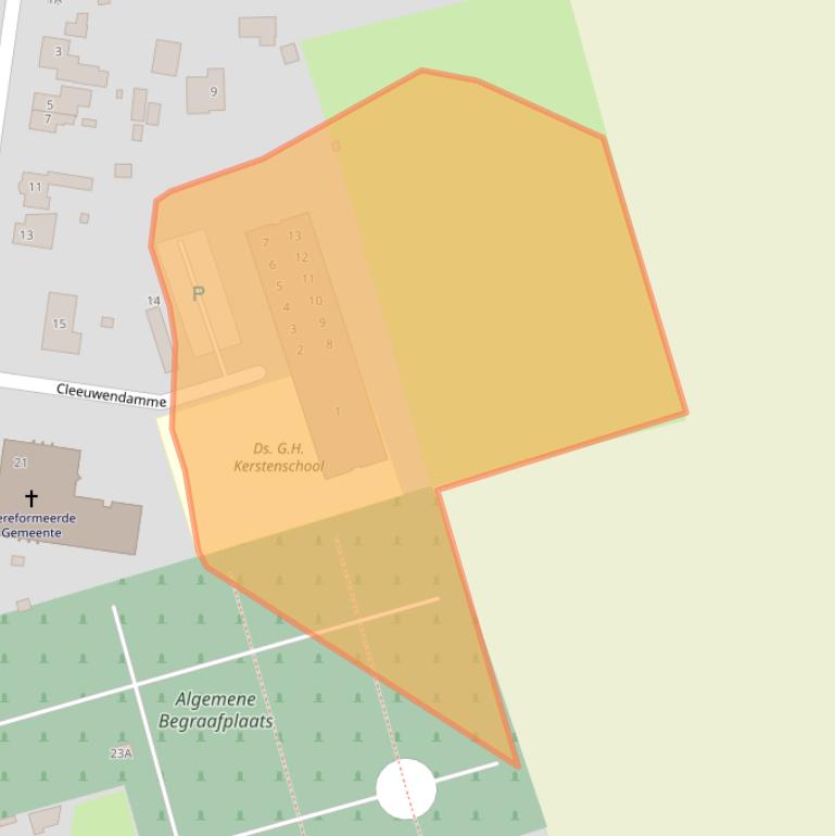 Kaart van postcodegebied 4454BX.