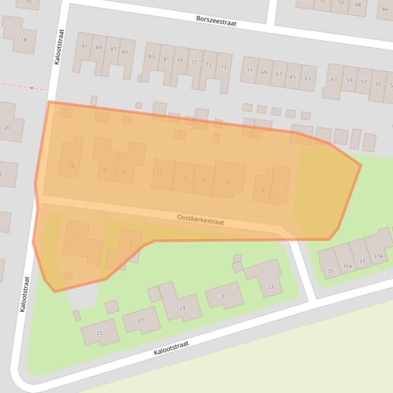 Kaart van postcodegebied 4454BZ.