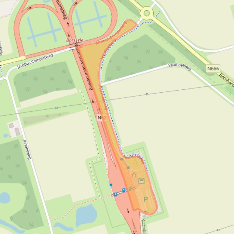 Kaart van postcodegebied 4454PD.