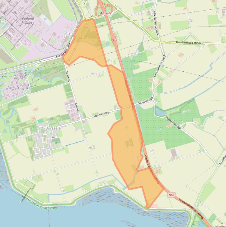 Kaart van postcodegebied 4454PS.