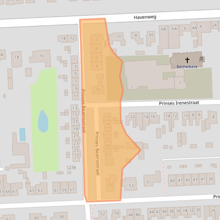 Kaart van postcodegebied 4455AS.