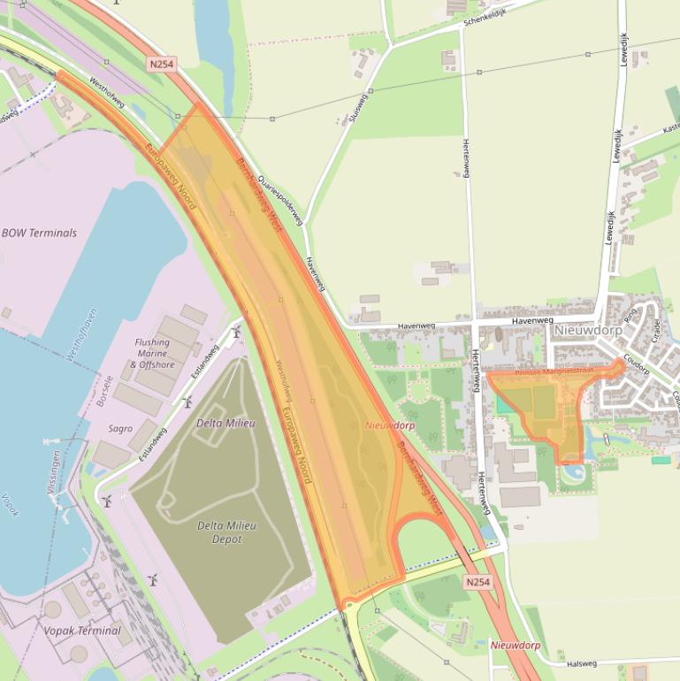 Kaart van postcodegebied 4455AX.