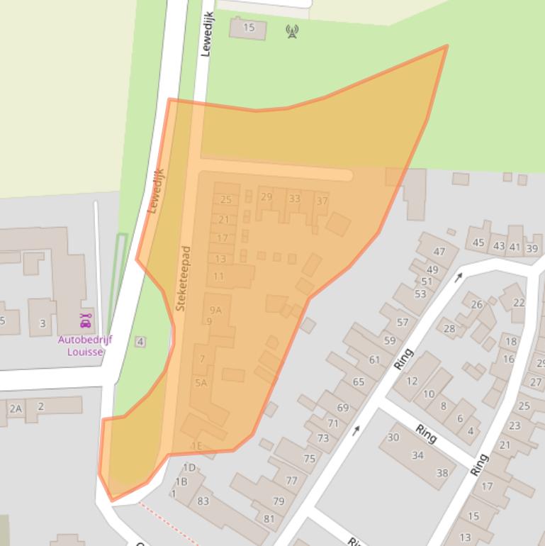Kaart van postcodegebied 4455AZ.