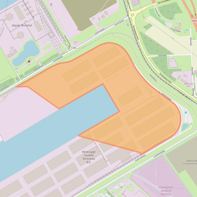 Kaart van postcodegebied 4455RZ.