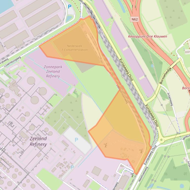 Kaart van postcodegebied 4455ST.