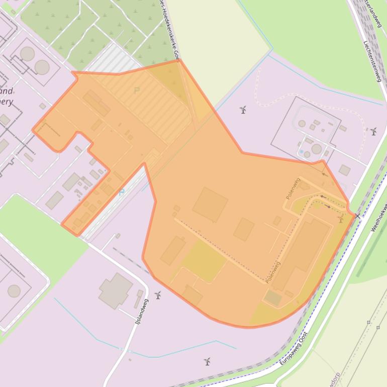 Kaart van postcodegebied 4455SX.