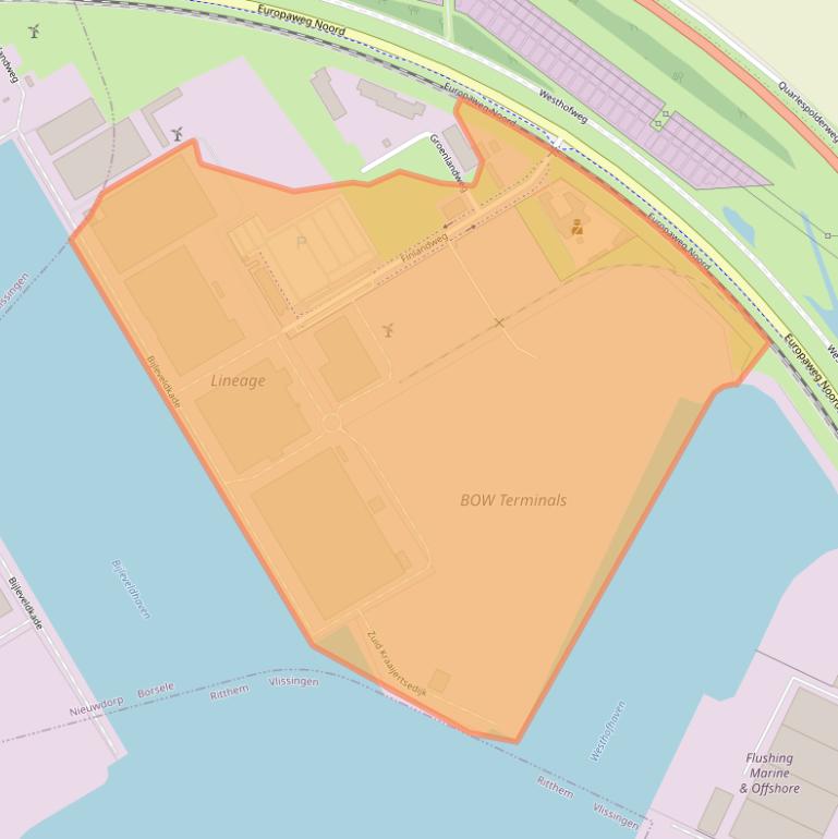 Kaart van postcodegebied 4455TE.