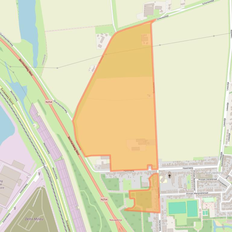 Kaart van postcodegebied 4455TJ.