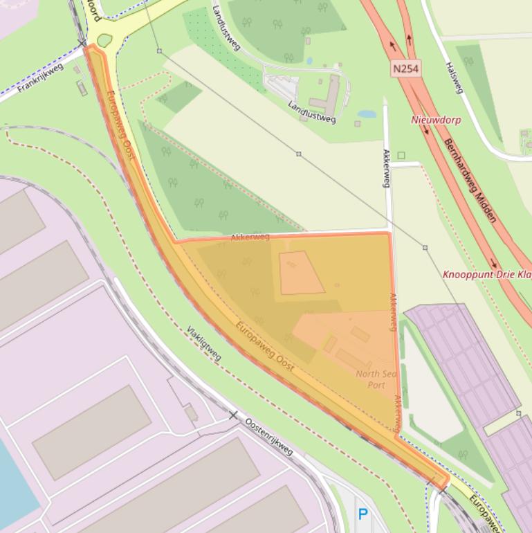 Kaart van postcodegebied 4455TP.