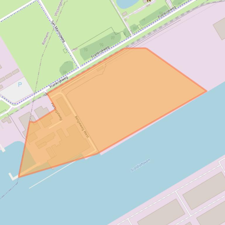 Kaart van postcodegebied 4455TZ.