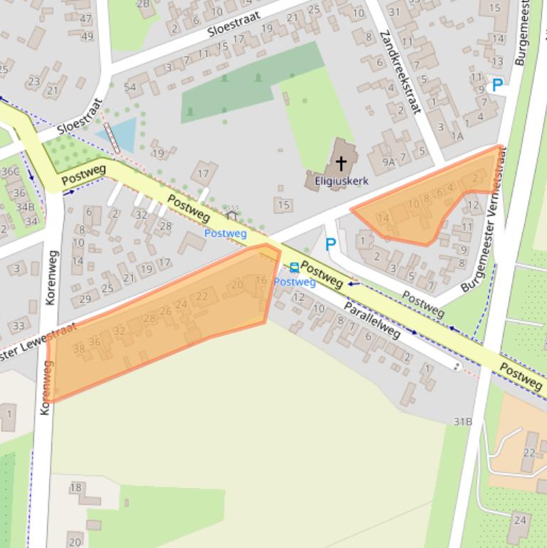 Kaart van postcodegebied 4456AH.