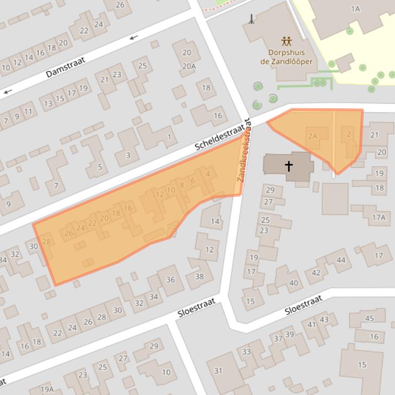 Kaart van postcodegebied 4456AS.