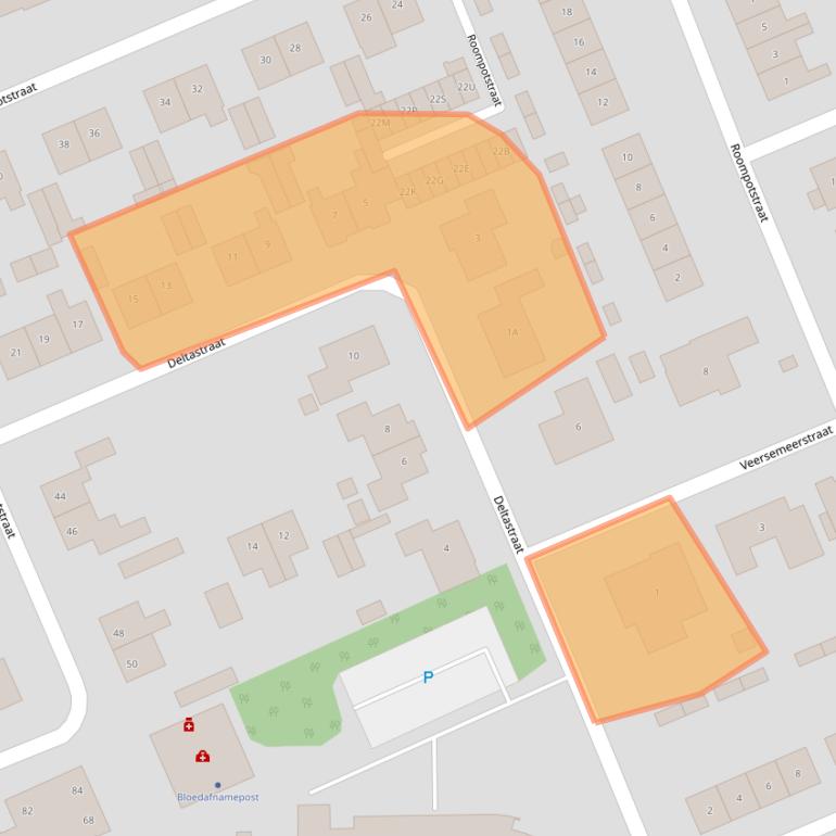 Kaart van postcodegebied 4456BA.