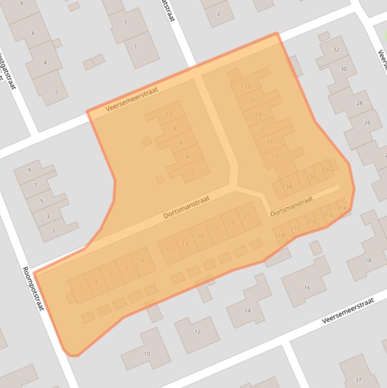 Kaart van postcodegebied 4456BG.