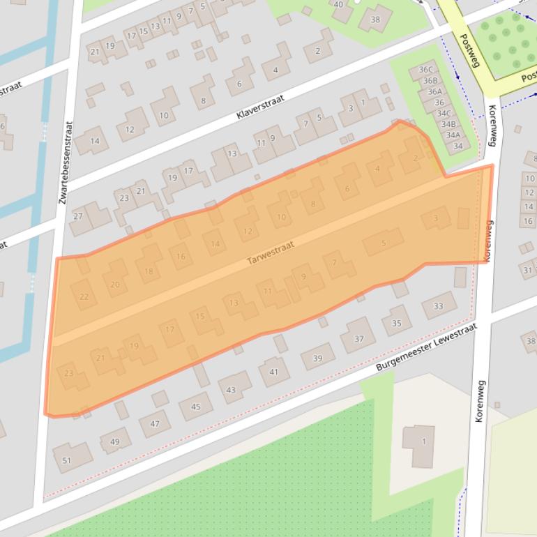 Kaart van postcodegebied 4456CC.