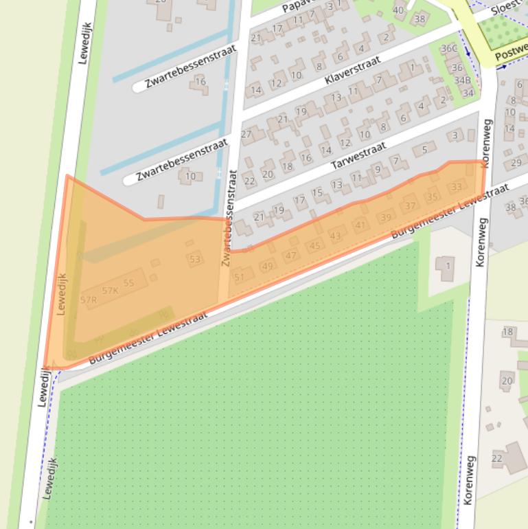 Kaart van postcodegebied 4456CD.