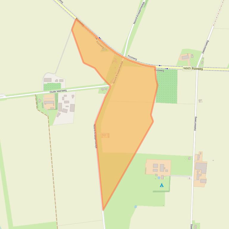 Kaart van postcodegebied 4456NV.