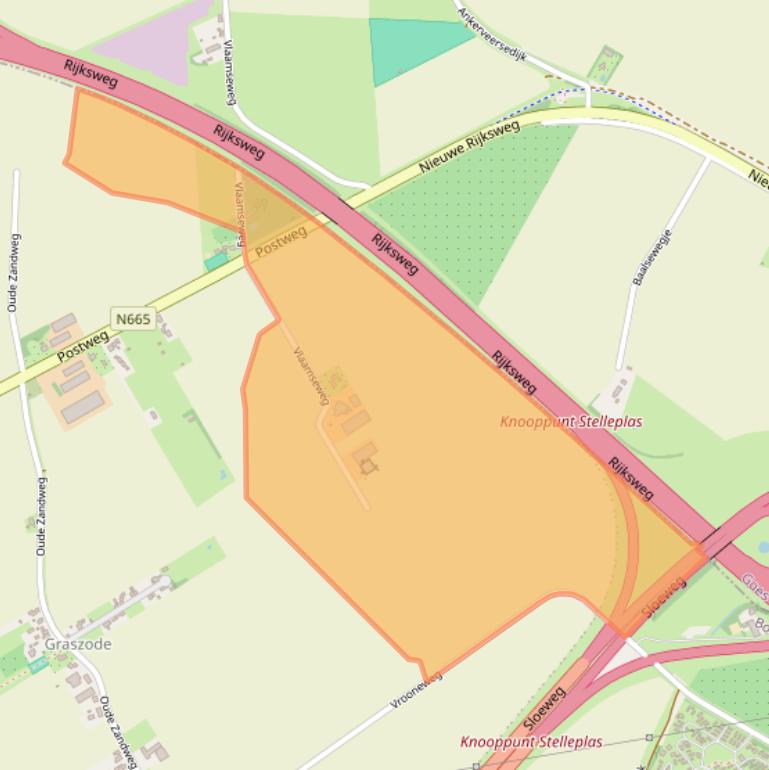 Kaart van postcodegebied 4456RE.