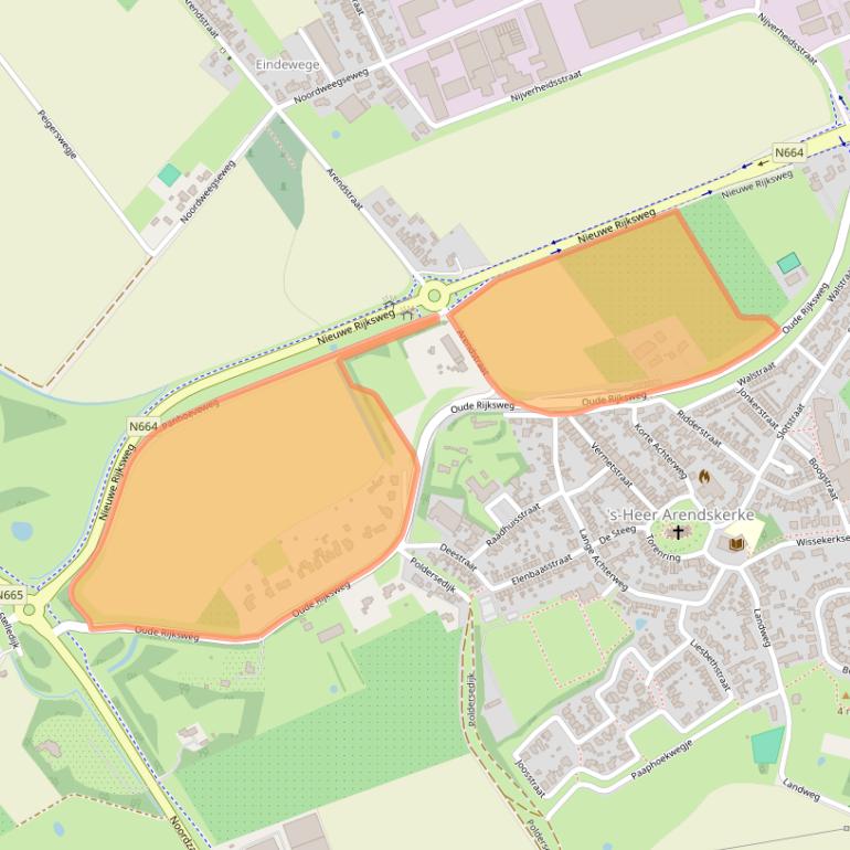 Kaart van postcodegebied 4458AK.