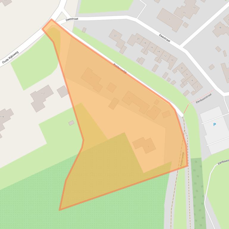 Kaart van postcodegebied 4458AM.