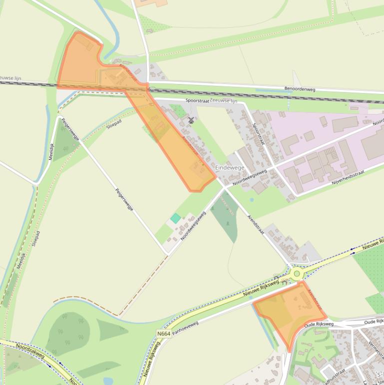 Kaart van postcodegebied 4458AS.