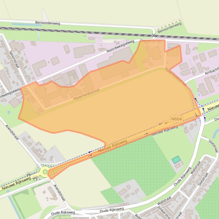 Kaart van postcodegebied 4458AV.