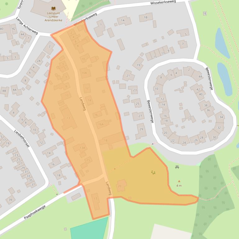 Kaart van postcodegebied 4458BD.