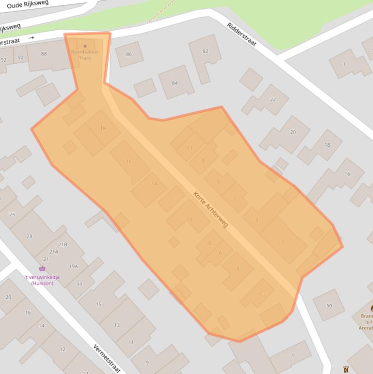 Kaart van postcodegebied 4458BG.