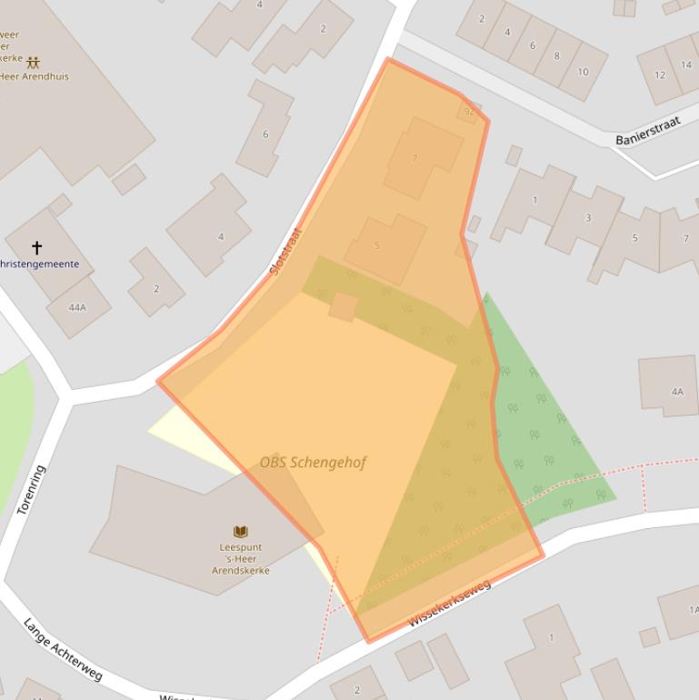 Kaart van postcodegebied 4458BJ.