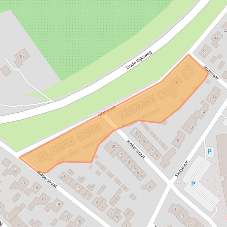 Kaart van postcodegebied 4458BR.