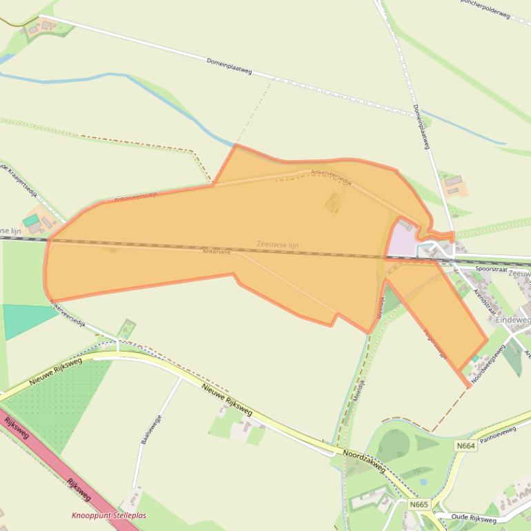 Kaart van postcodegebied 4458NB.