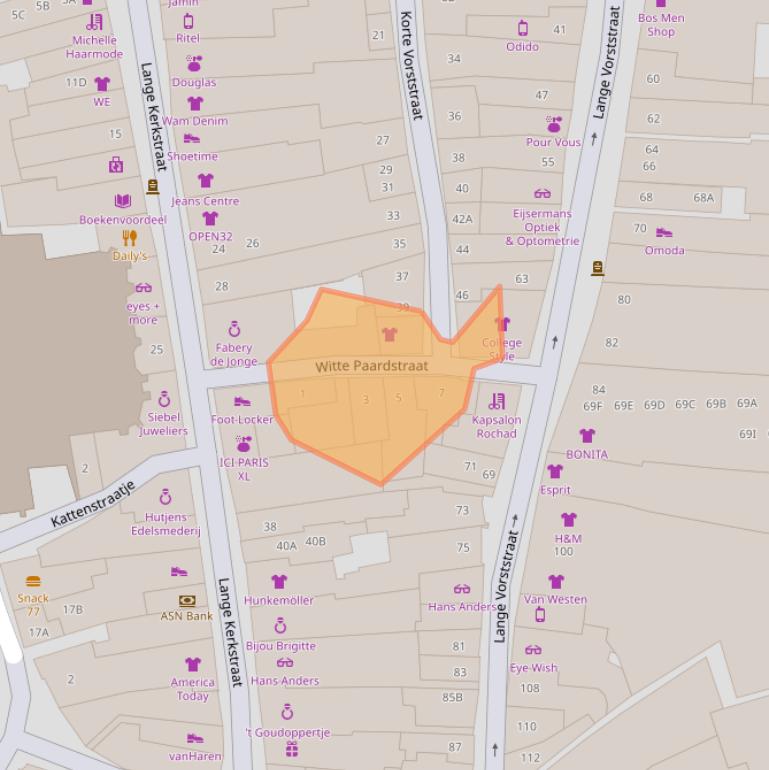 Kaart van postcodegebied 4461AC.