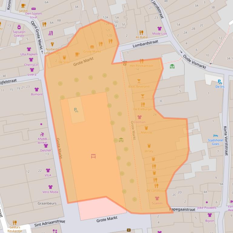 Kaart van postcodegebied 4461AJ.